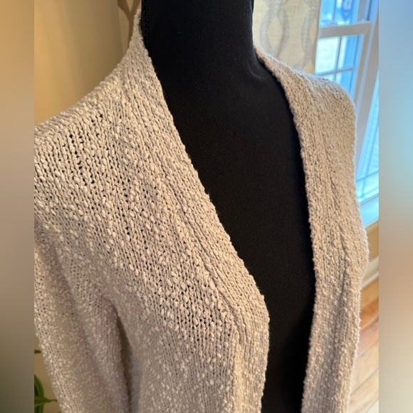 Barefoot Dreams Beige Boucle Cozy Loungewear Cardigan Sweater Women’s Size Large - Picture 2 of 13